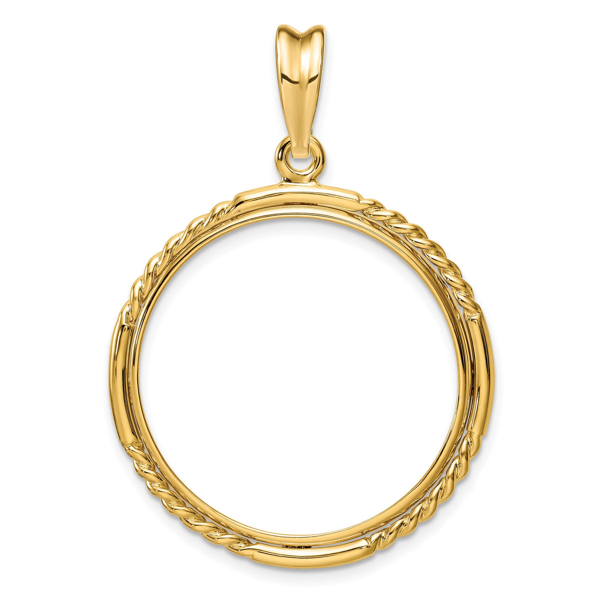27 mm 14k Yellow Gold coin bezel for South African Krugerrand