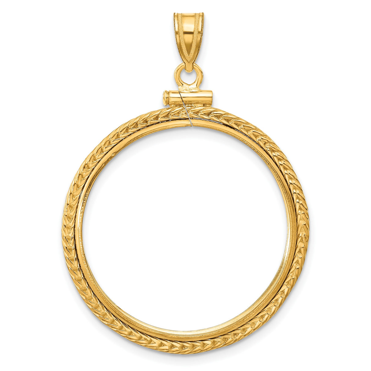 27 mm 14k Yellow Gold coin bezel for South African Krugerrand