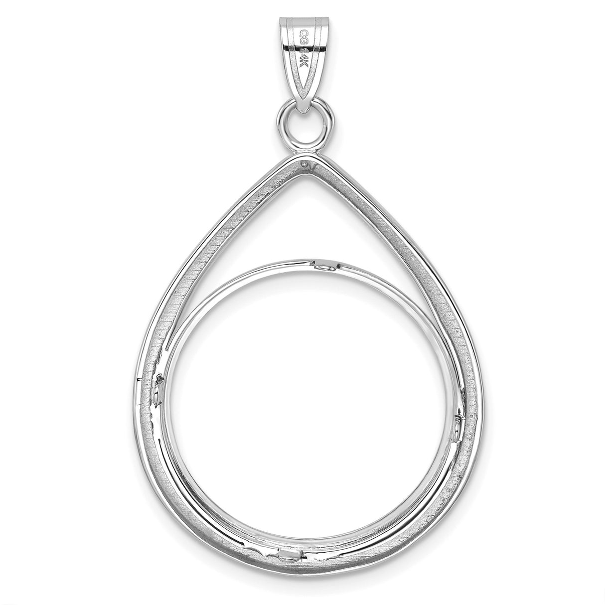 22 mm 14k White Gold coin bezel for South African Krugerrand — additional image