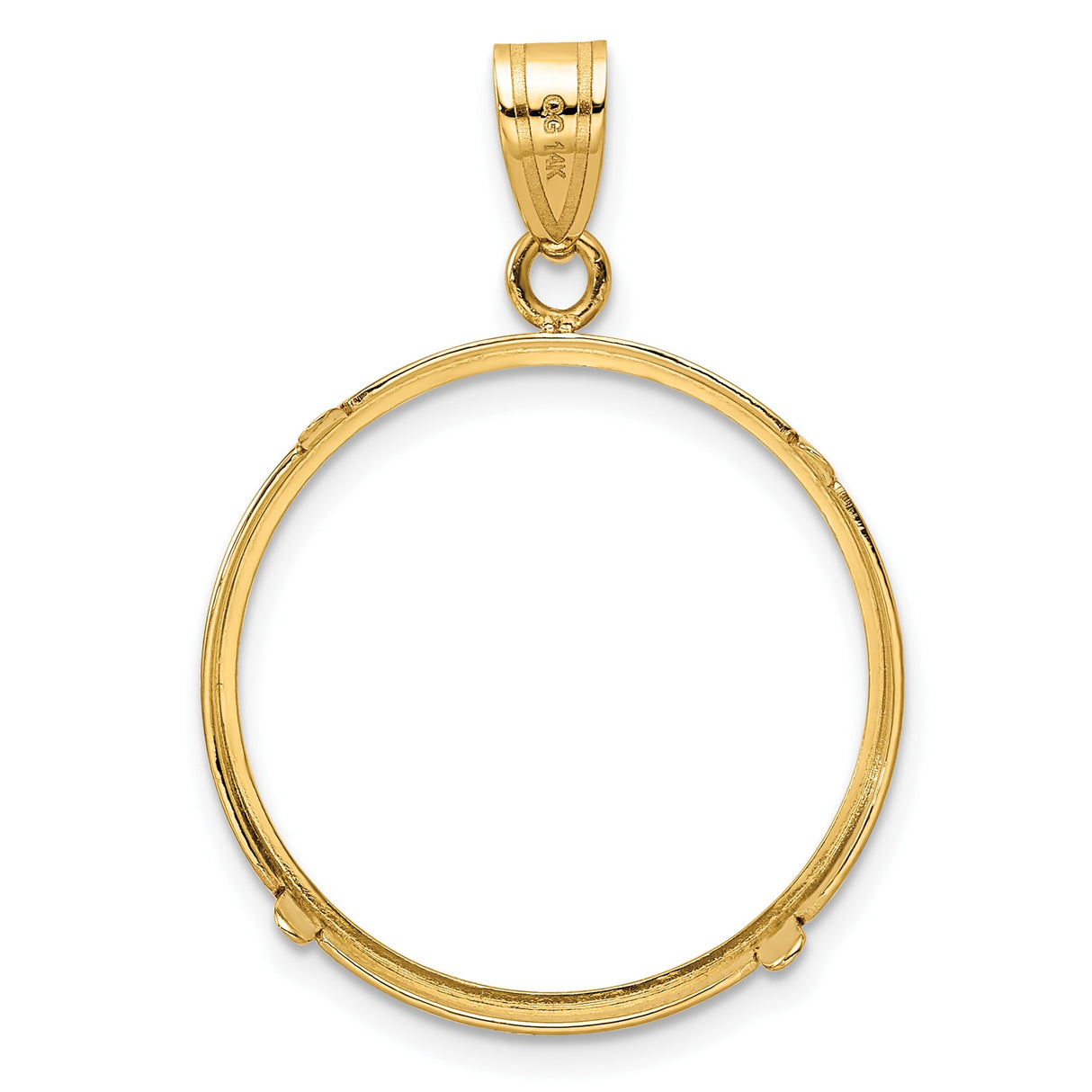 22 mm 14k Yellow Gold coin bezel for South African Krugerrand — additional image