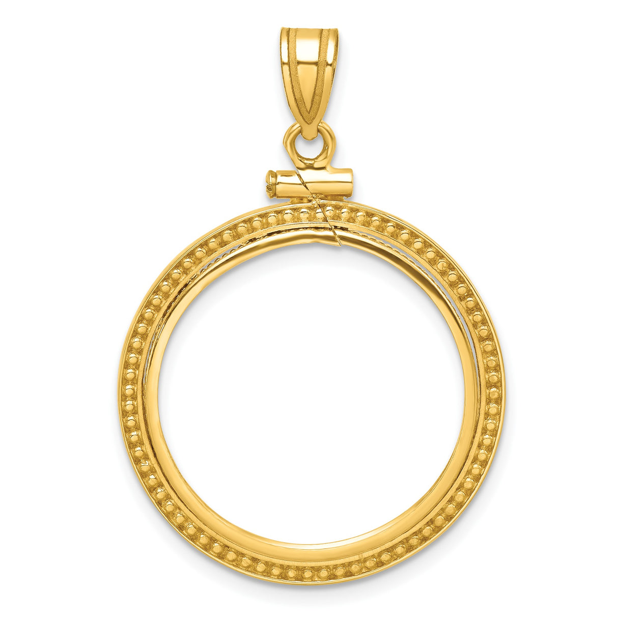 22 mm 10k Yellow Gold coin bezel for South African Krugerrand