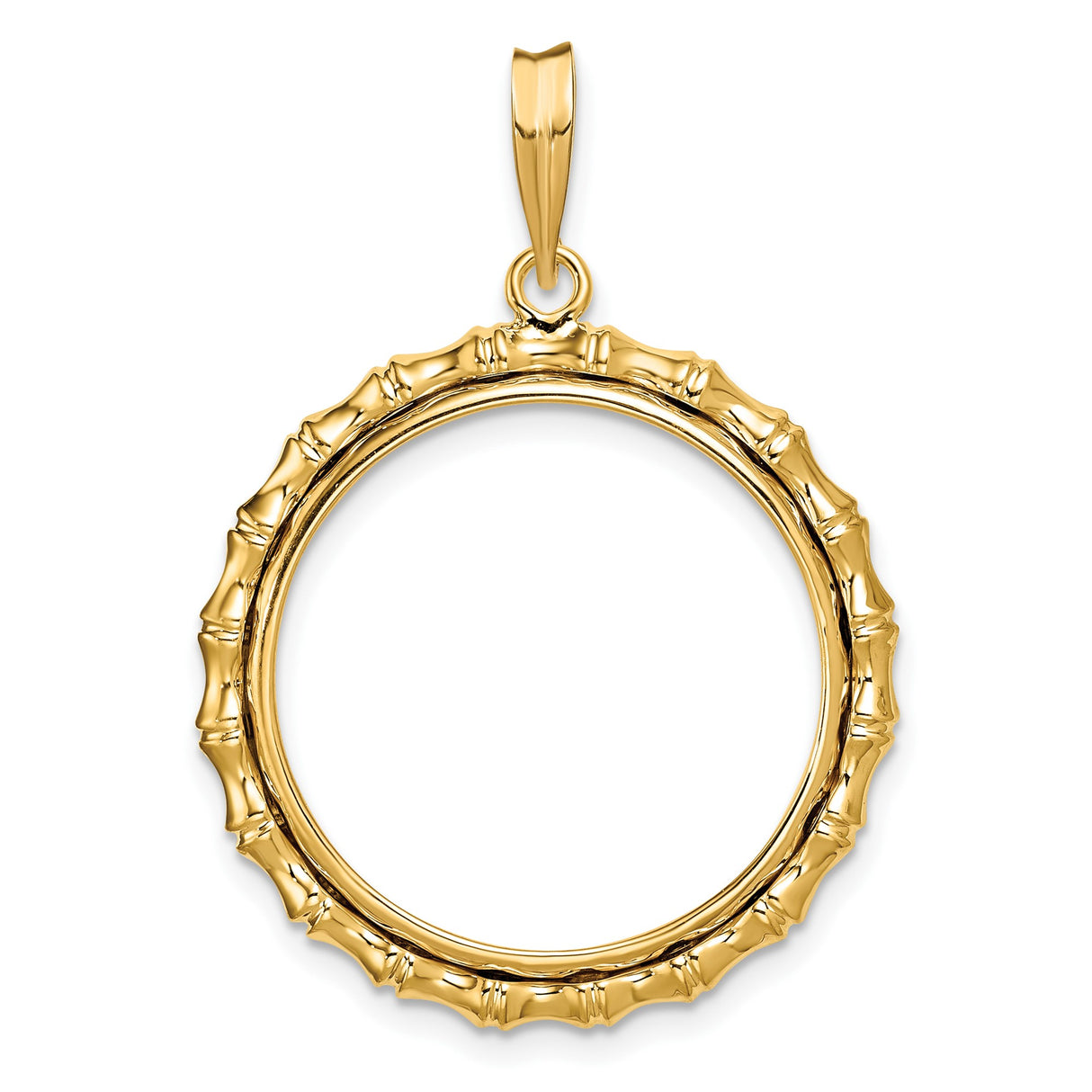 22 mm 14k Yellow Gold coin bezel for South Africian 2 Rand Rand