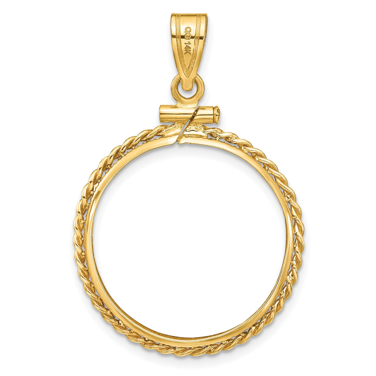 22 mm 14k Yellow Gold coin bezel for South Africian 2 Rand Rand β additional image