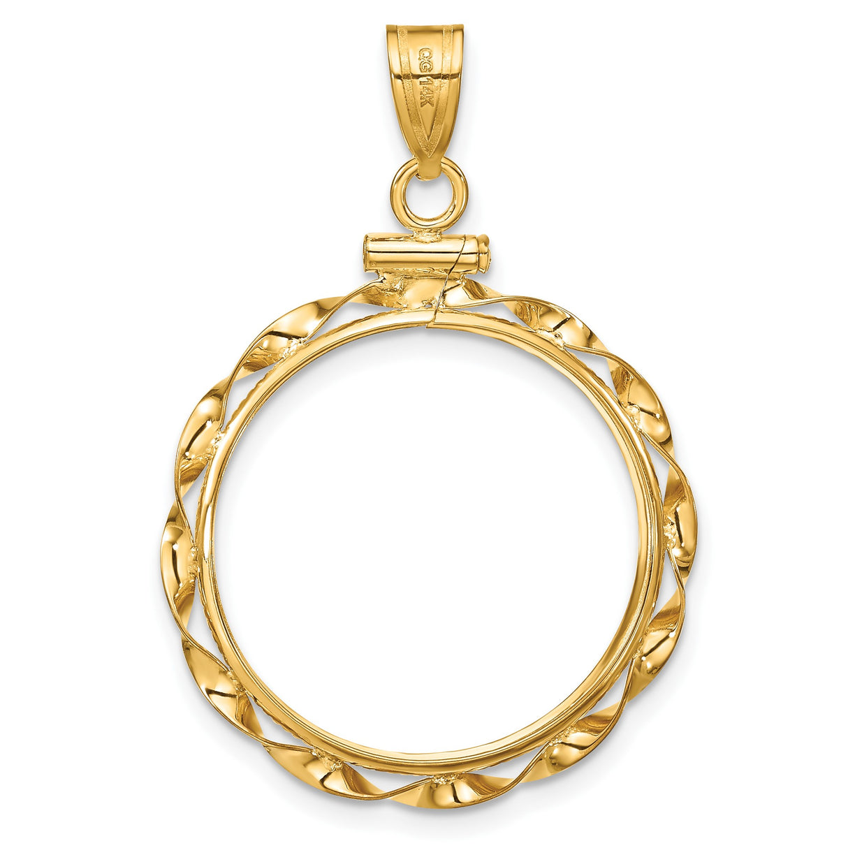 22 mm 14k Yellow Gold coin bezel for South Africian 2 Rand Rand β additional image