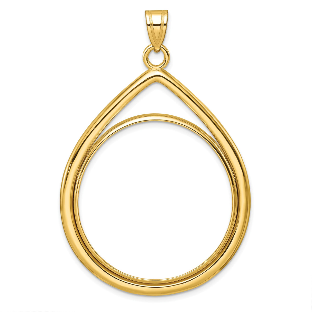 33 mm 14k Yellow Gold coin bezel for UK £100 Britannia