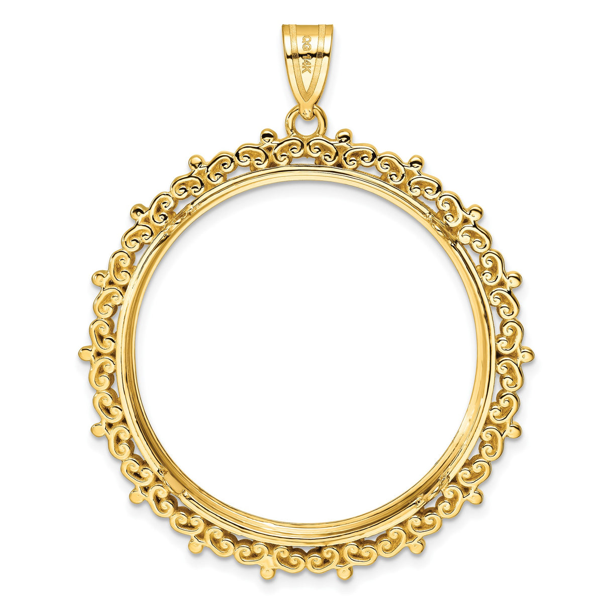 33 mm 14k Yellow Gold coin bezel for UK £100 Britannia — additional image