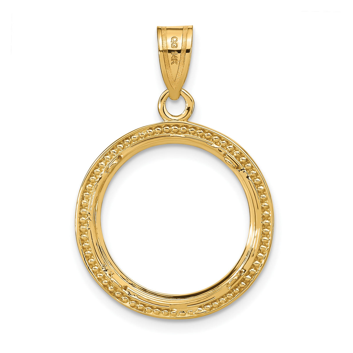17 mm 14k Yellow Gold coin bezel for UK £10 Britannia — additional image
