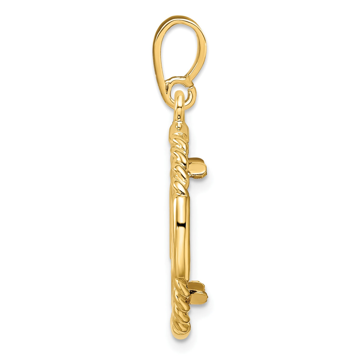17 mm 14k Yellow Gold coin bezel for UK £10 Britannia — alternate view