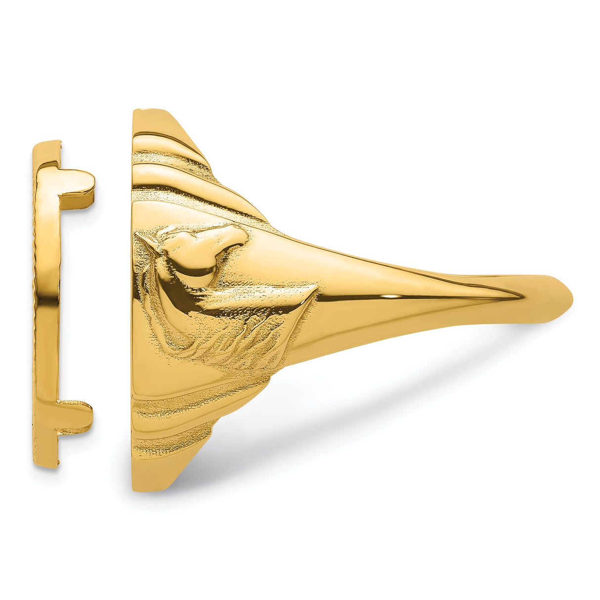 17 mm 14k Yellow Gold coin bezel ring for UK £10 Britannia — additional image