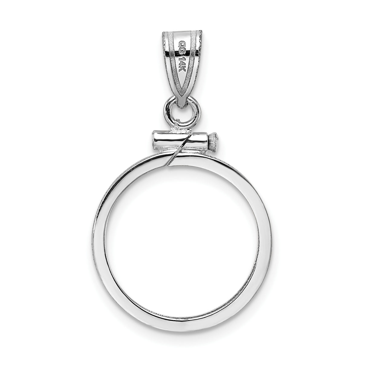 17 mm 14k White Gold coin bezel for UK £10 Britannia — additional image
