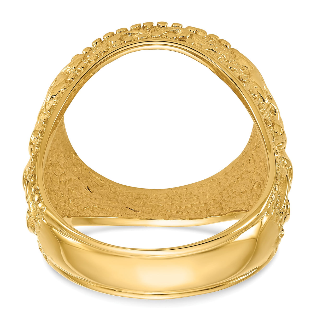 17 mm 14k Yellow Gold coin bezel ring for UK £10 Britannia — additional image