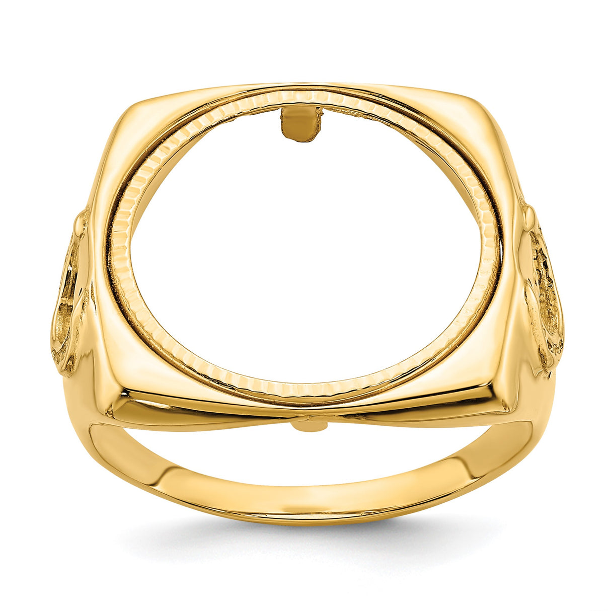 17 mm 14k Yellow Gold coin bezel ring for UK £10 Britannia — additional image