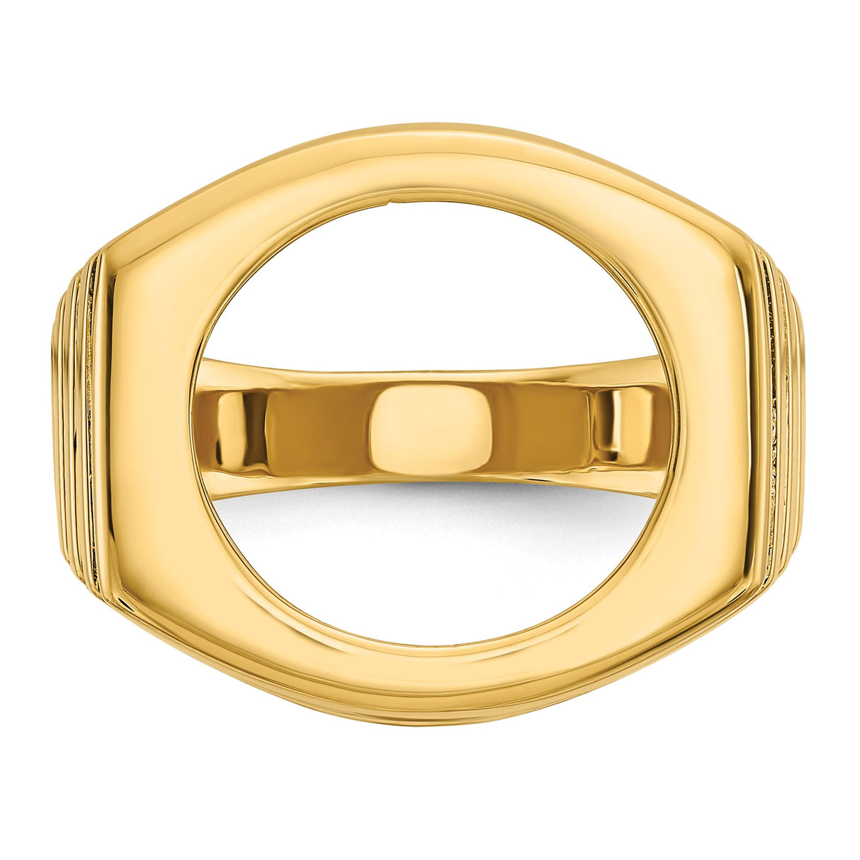17 mm 14k Yellow Gold coin bezel ring for UK £10 Britannia — additional image
