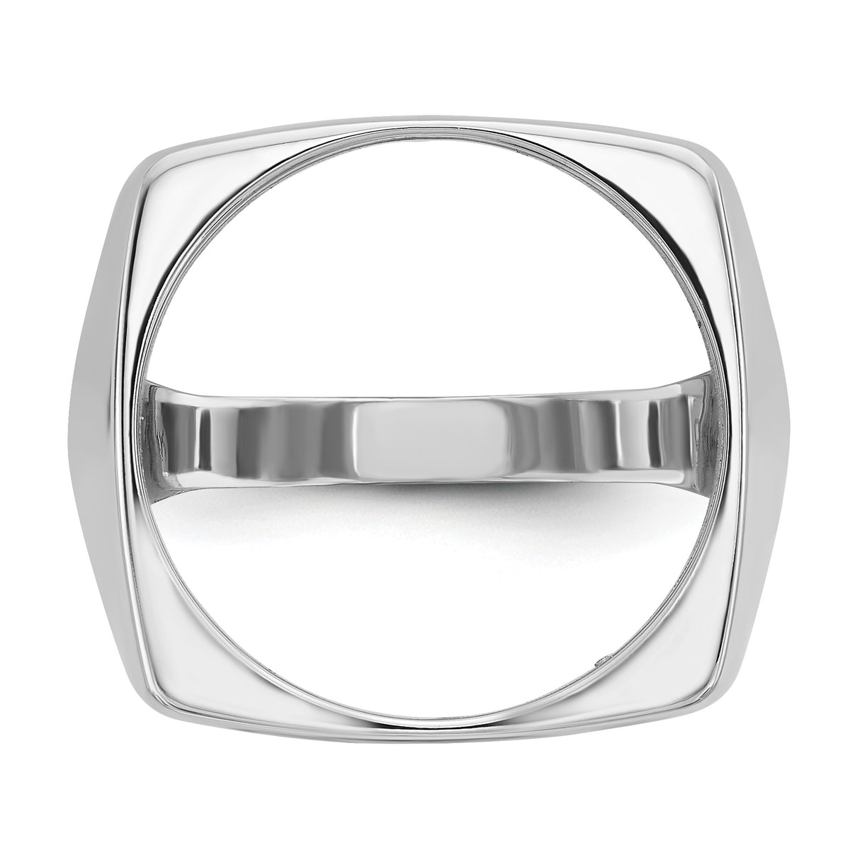 17 mm 14k White Gold coin bezel ring for UK £10 Britannia — additional image