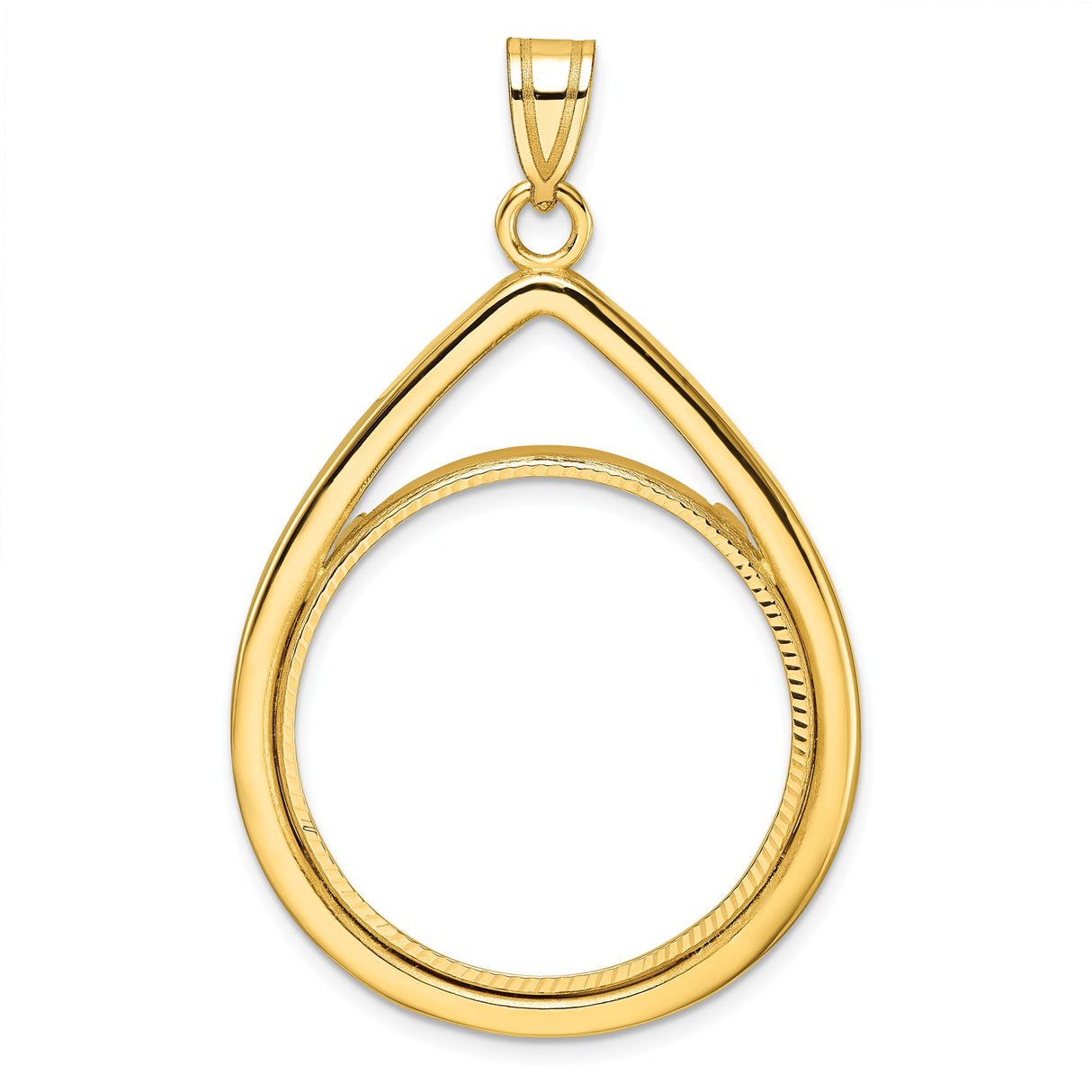 27 mm 14k Yellow Gold coin bezel for UK £50 Britannia