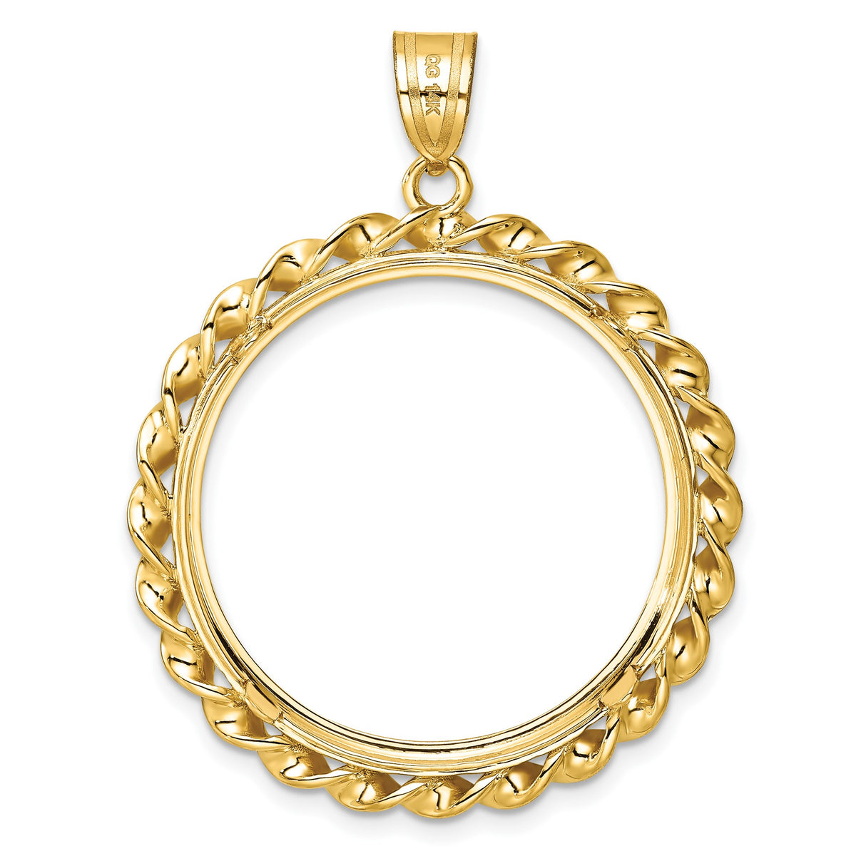 27 mm 14k Yellow Gold coin bezel for UK £50 Britannia — additional image