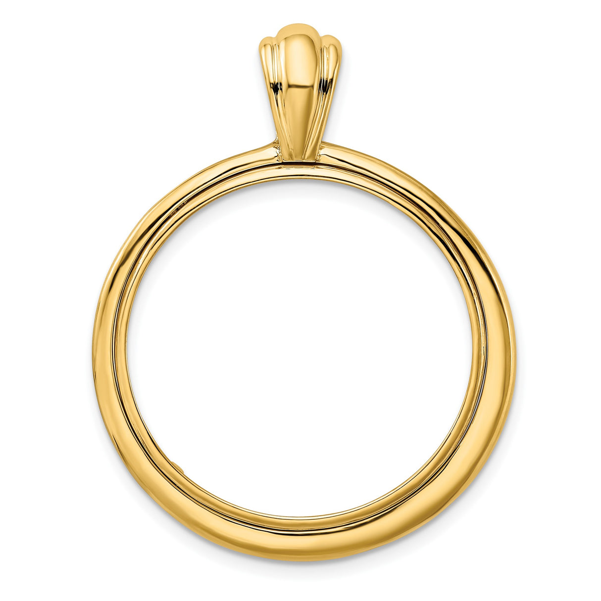 27 mm 14k Yellow Gold coin bezel for UK £50 Britannia