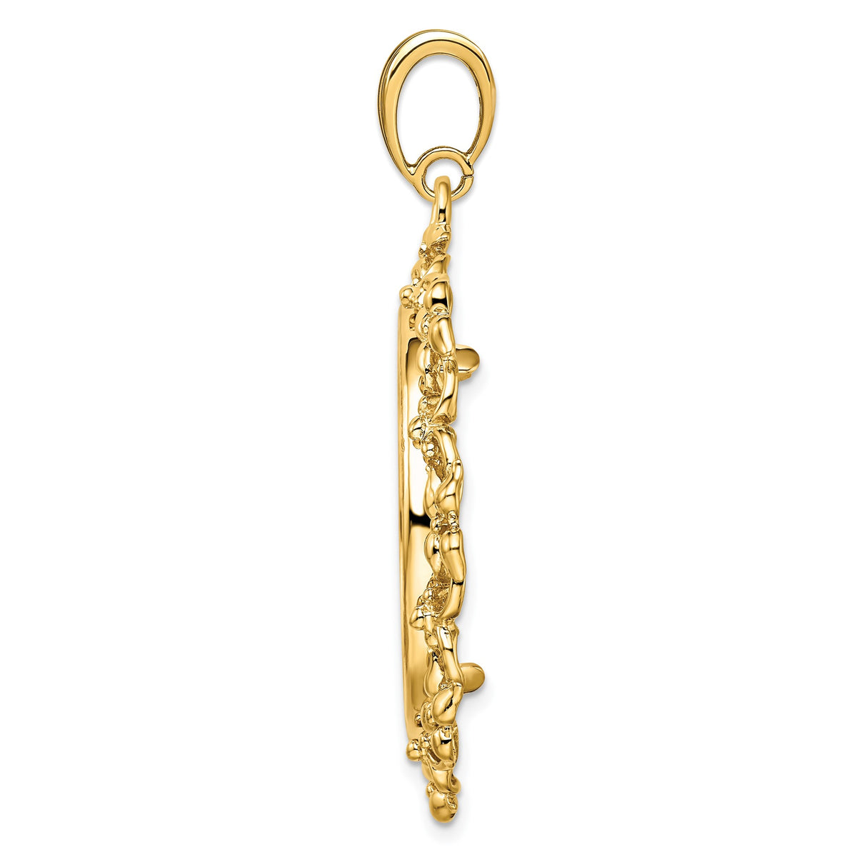 27 mm 14k Yellow Gold coin bezel for UK £50 Britannia — alternate view