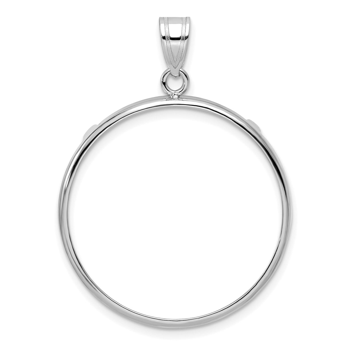 27 mm 14k White Gold coin bezel for UK £50 Britannia