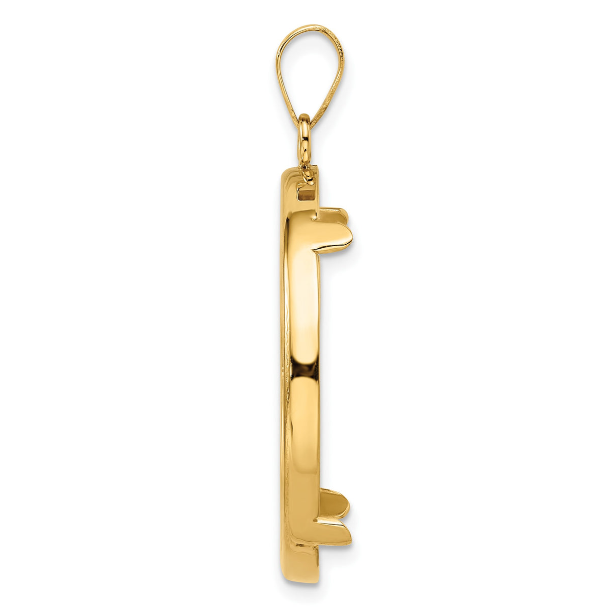27 mm 14k Yellow Gold coin bezel for UK £50 Britannia — alternate view