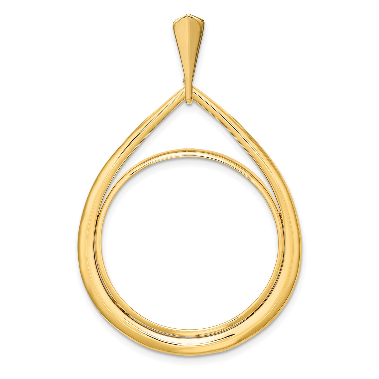 27 mm 14k Yellow Gold coin bezel for UK £50 Britannia