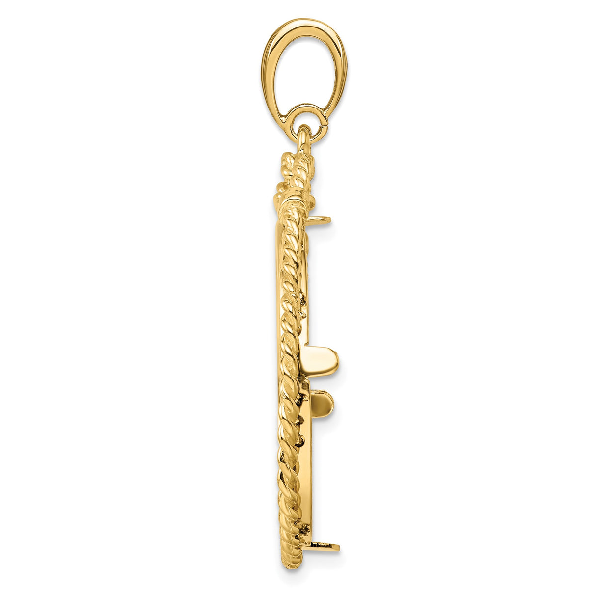 27 mm 14k Yellow Gold coin bezel for UK £50 Britannia — alternate view