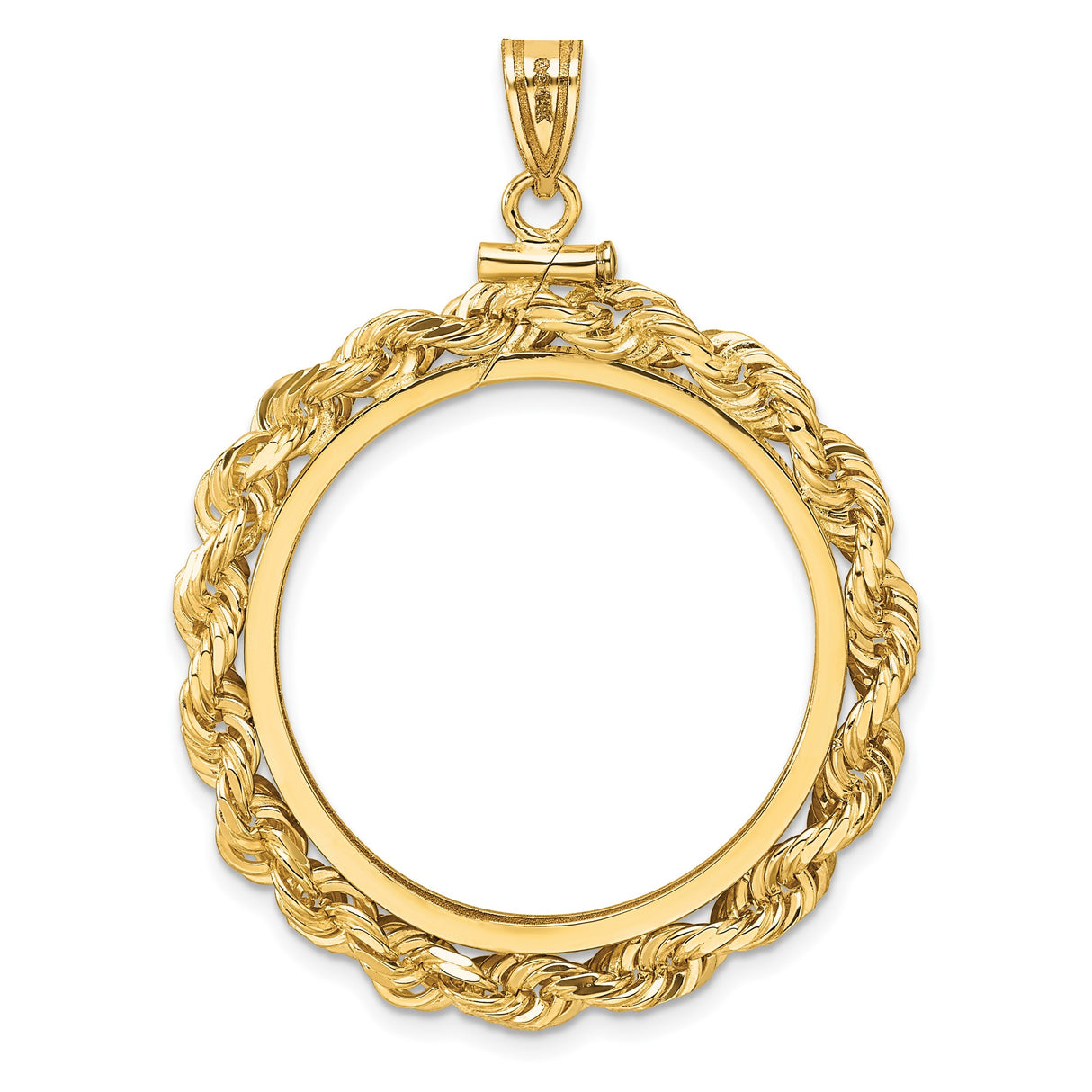 27 mm 14k Yellow Gold coin bezel for UK £50 Britannia — additional image