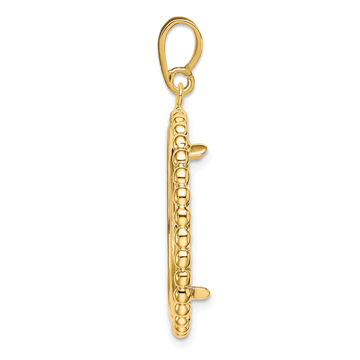 22 mm 14k Yellow Gold coin bezel for UK £25 Britannia — alternate view