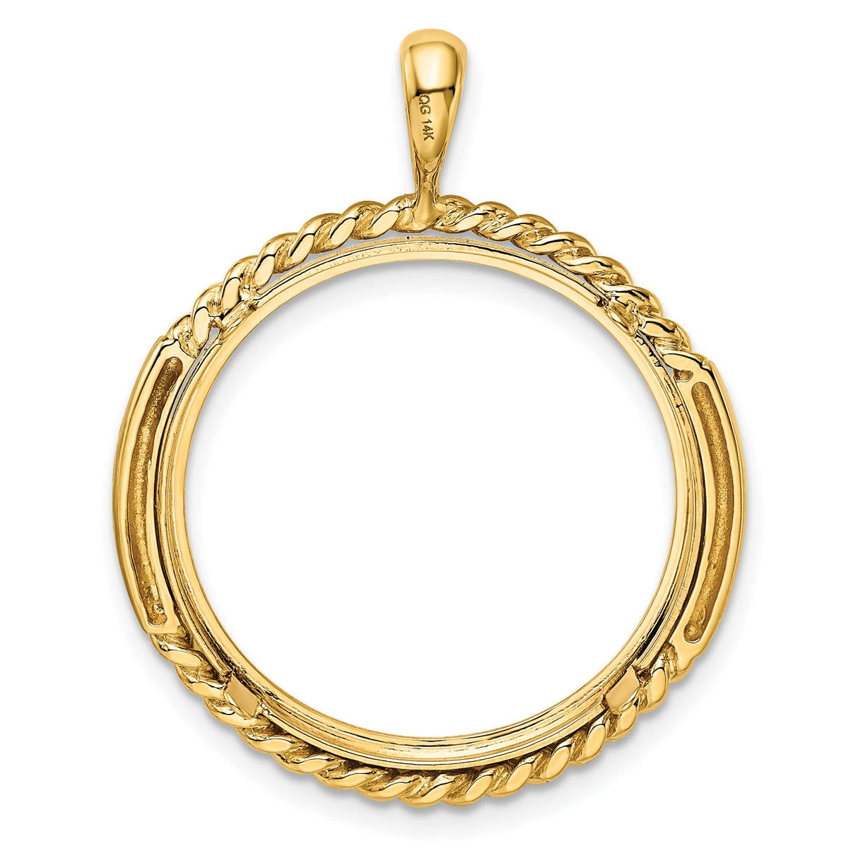 22 mm 14k Yellow Gold coin bezel for UK £25 Britannia — additional image