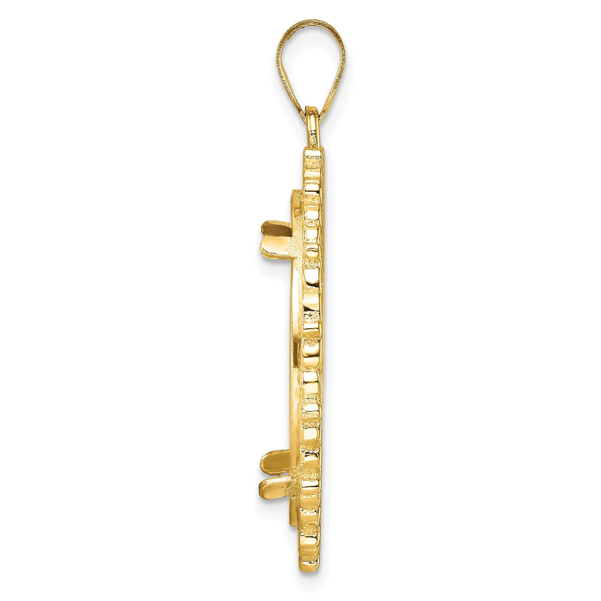 22 mm 14k Yellow Gold coin bezel for UK £25 Britannia — alternate view