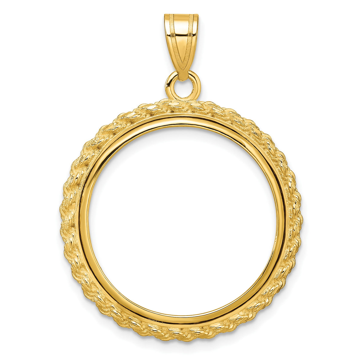 22 mm 14k Yellow Gold coin bezel for UK £25 Britannia