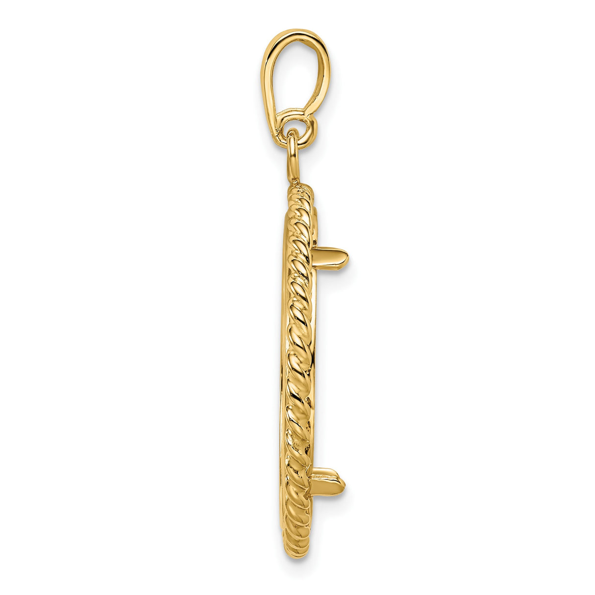 22 mm 14k Yellow Gold coin bezel for UK £25 Britannia — alternate view