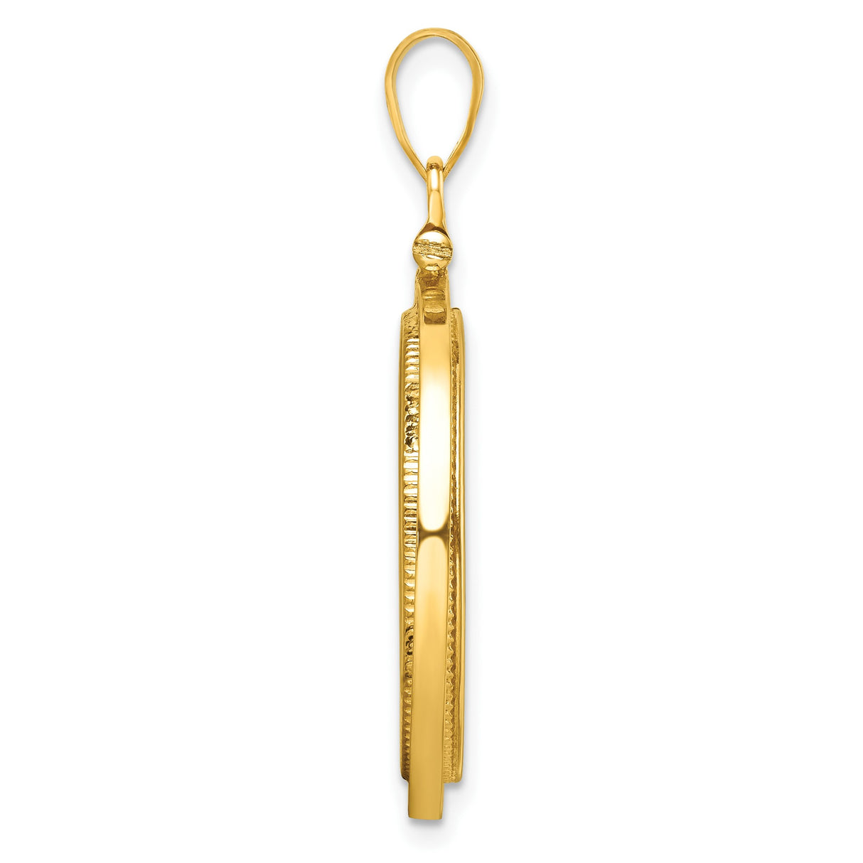 22 mm 14k Yellow Gold coin bezel for UK £25 Britannia — alternate view