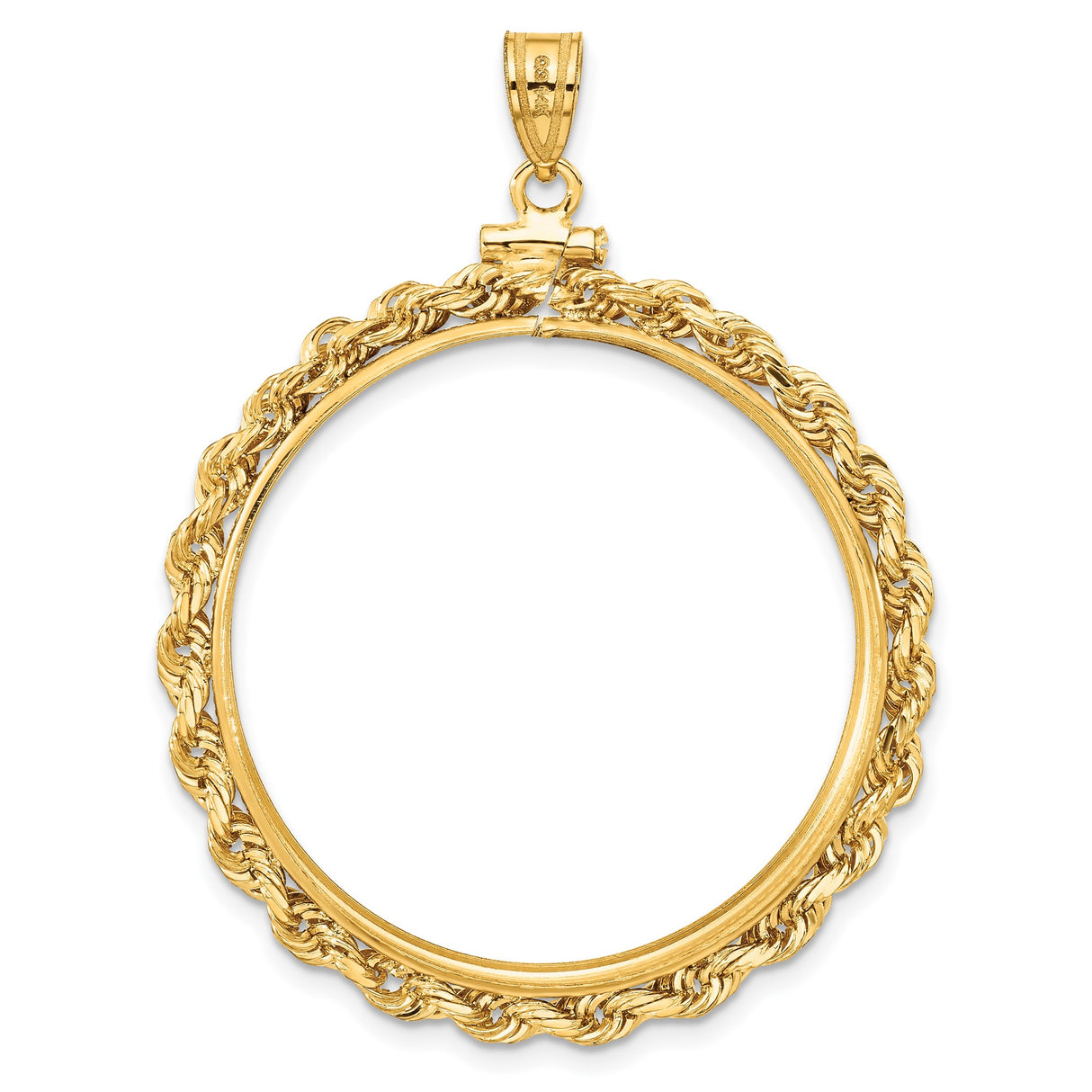 32 mm 14k Yellow Gold coin bezel pendant for US Louis Armstrong β additional image
