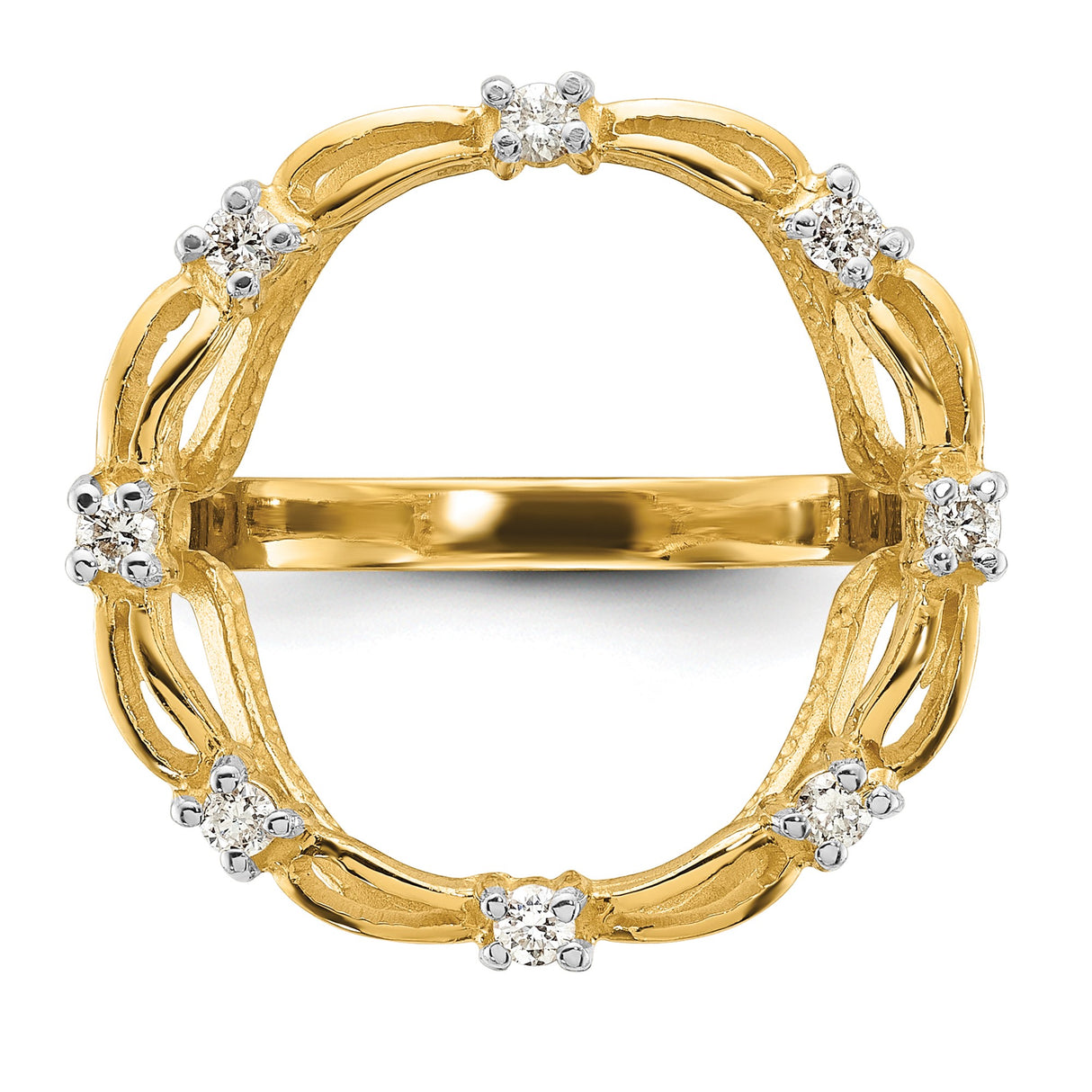 17 mm 14k Yellow Gold coin bezel ring for US $5 American Buffalo β additional image