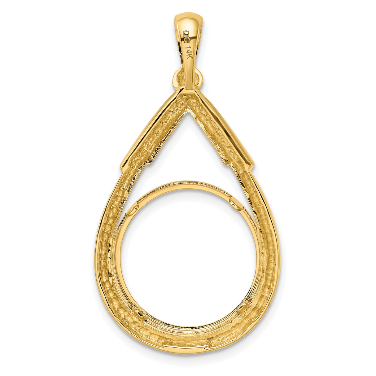 17 mm 14k Yellow Gold coin bezel pendant for US $5 American Eagle — additional image