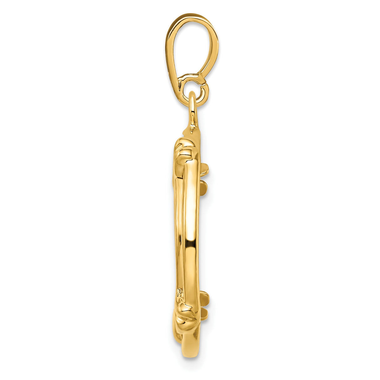 17 mm 14k Yellow Gold coin bezel pendant for US $5 American Eagle — alternate view
