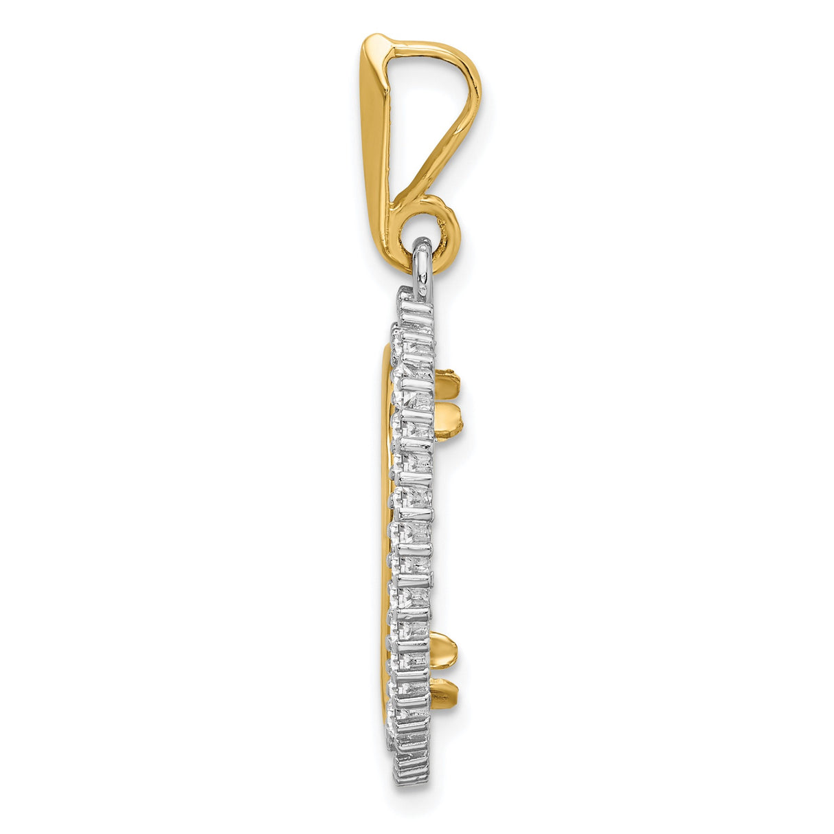 17 mm 14k Multi-Tone Gold coin bezel pendant for US $10 American Eagle Platinum β alternate view