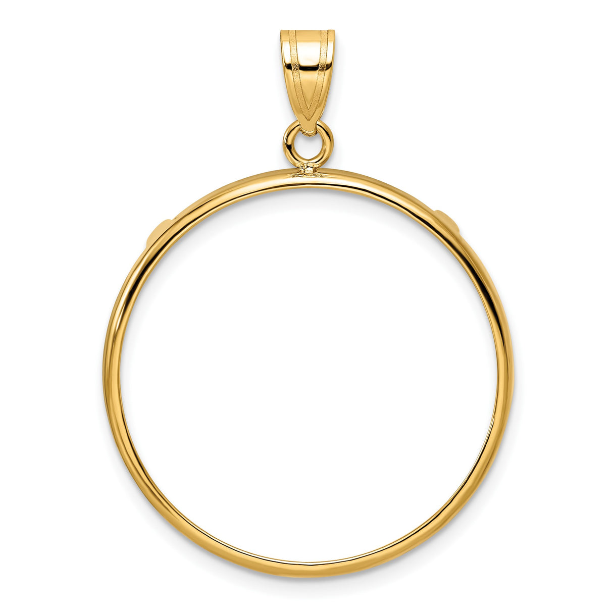 27 mm 14k Yellow Gold coin bezel pendant for US $25 American Buffalo