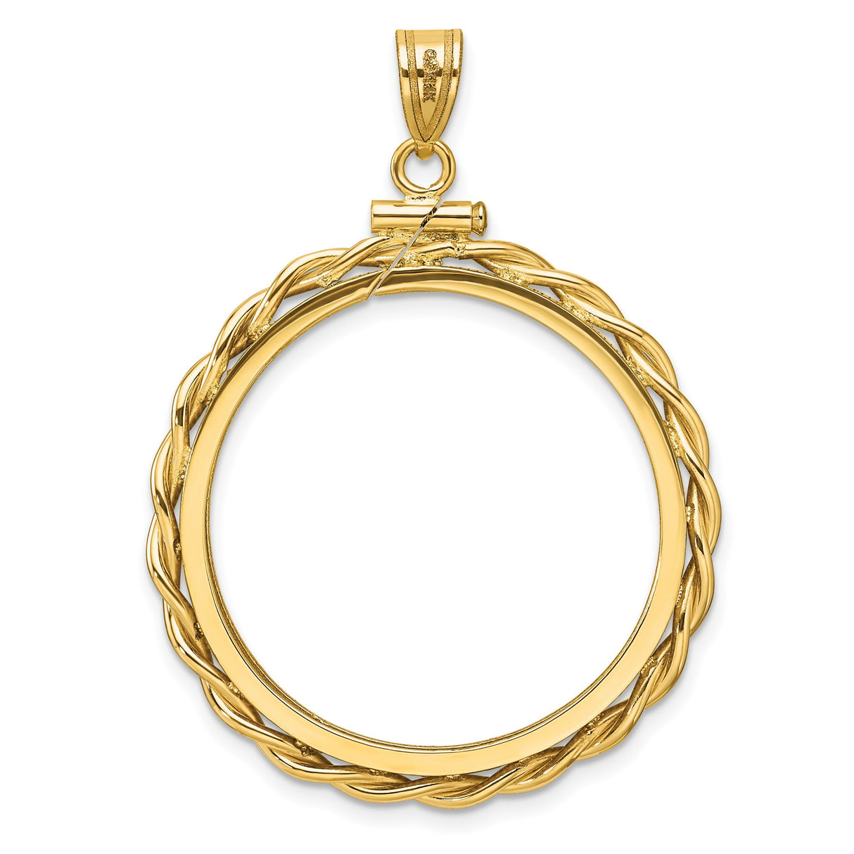 28 mm 14k Yellow Gold coin bezel pendant for US Willa Cather β additional image