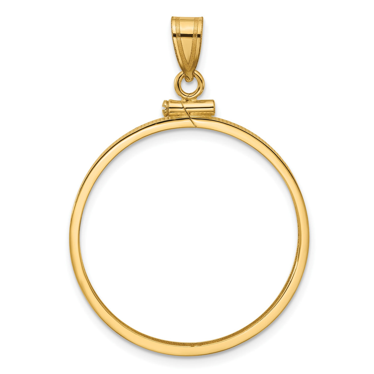 28 mm 14k Yellow Gold coin bezel pendant for US Willa Cather