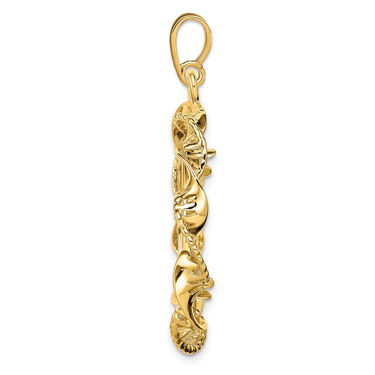 22 mm 14k Yellow Gold coin bezel pendant for US $10 American Buffalo — alternate view
