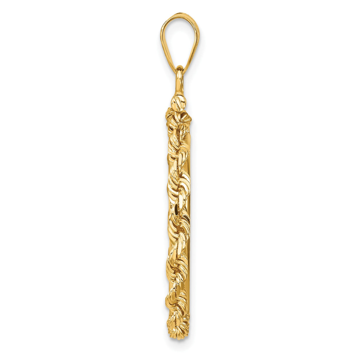 22 mm 14k Yellow Gold coin bezel pendant for US $10 American Buffalo — alternate view