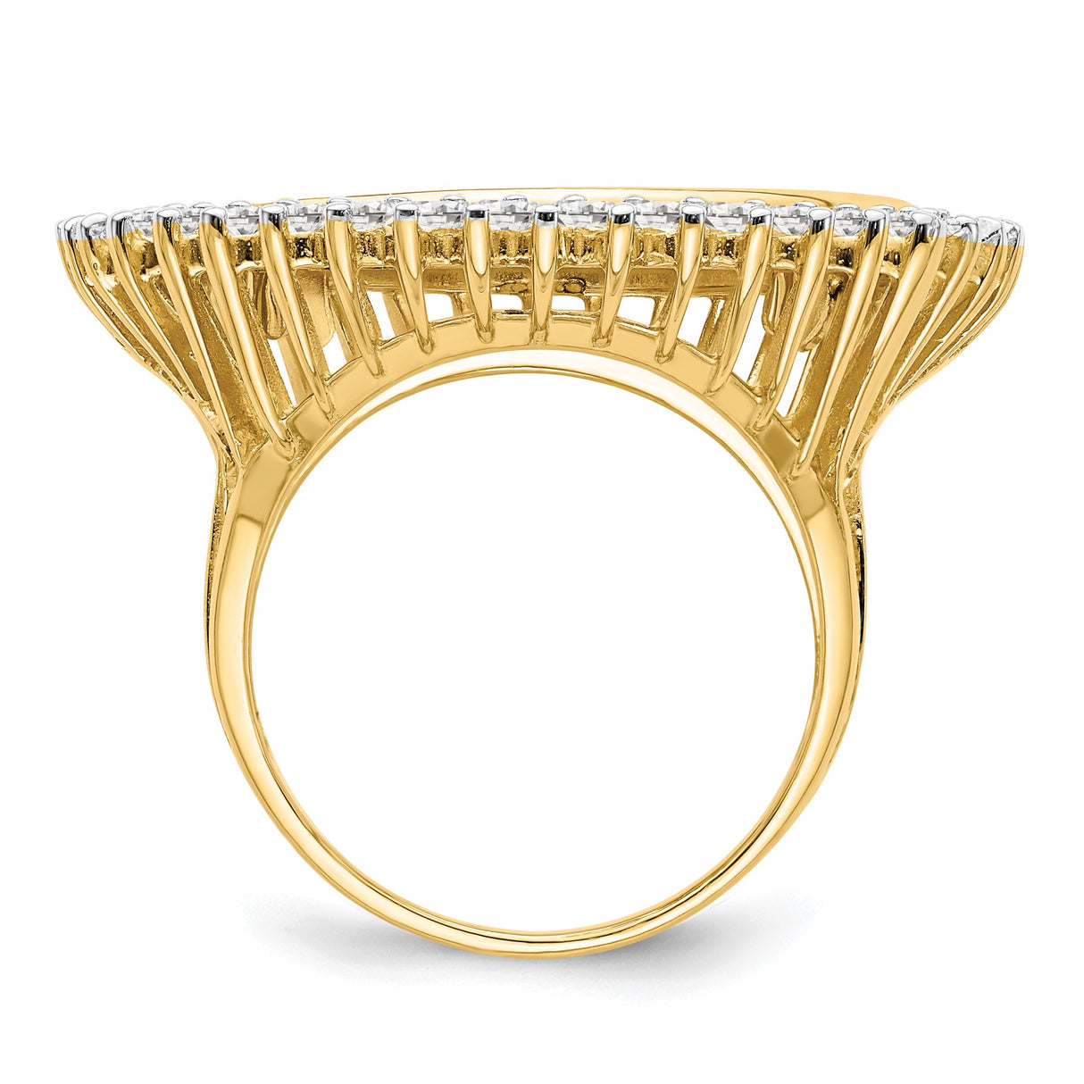 22 mm 14k Yellow Gold coin bezel ring for US $10 American Buffalo β alternate view