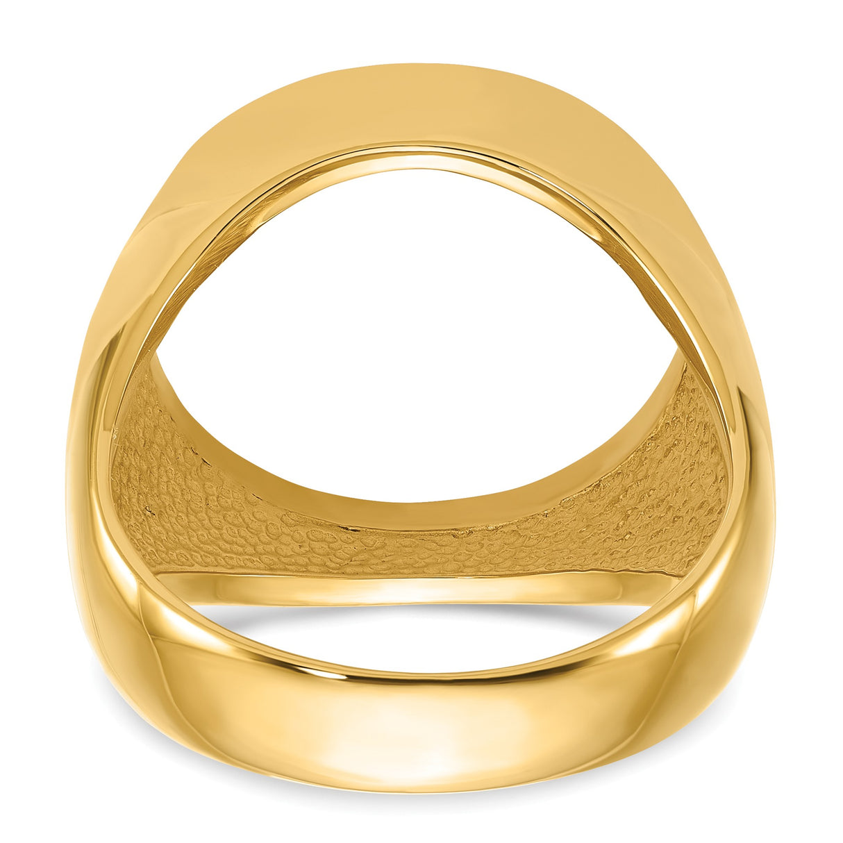 18 mm 14k Yellow Gold coin bezel ring for US 10¢ Dime - Barber — additional image
