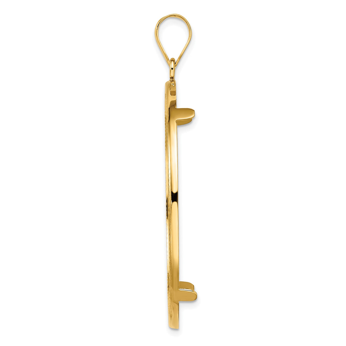 38 mm 14k Yellow Gold coin bezel pendant for US $1 Dollar - Eisenhower — alternate view