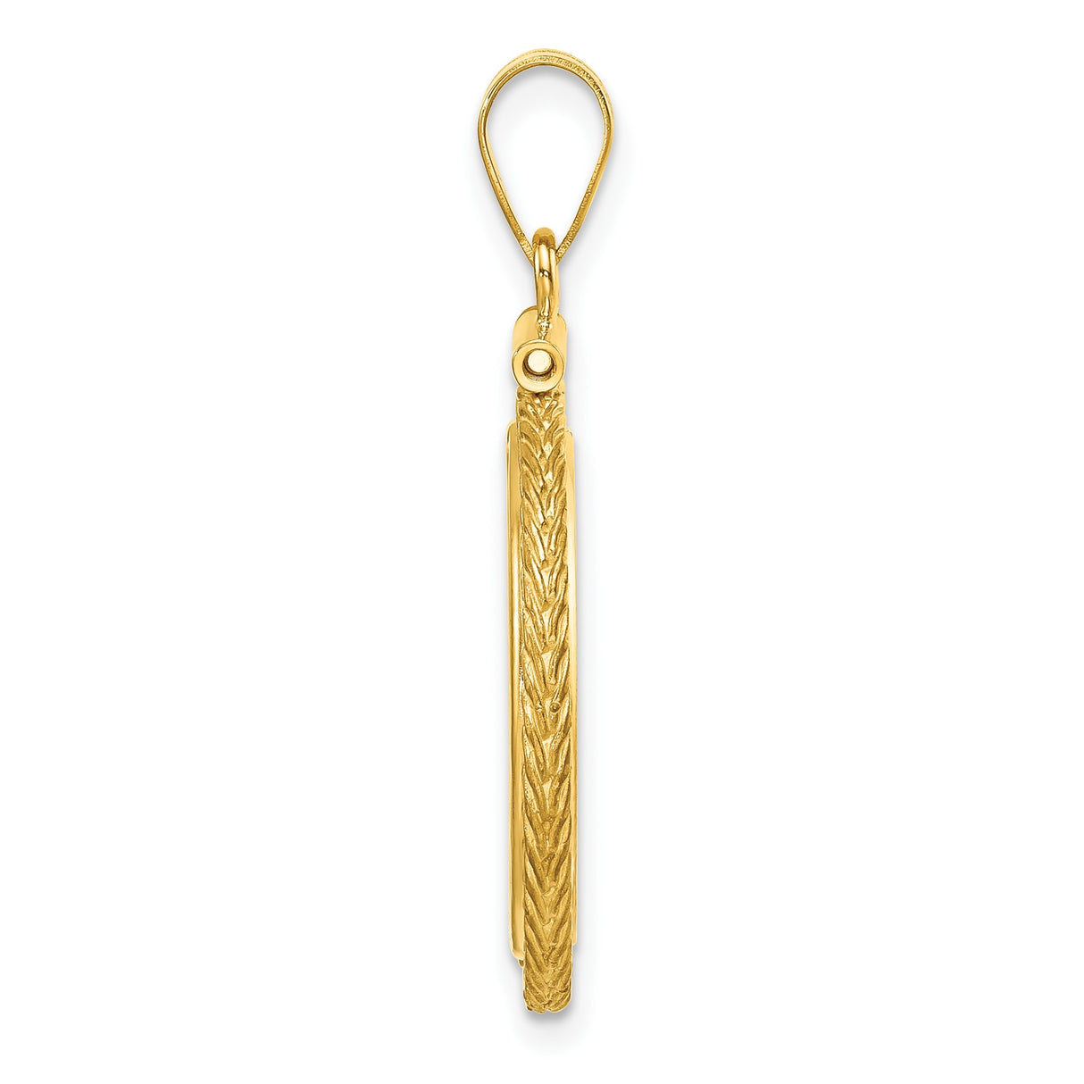 18 mm 14k Yellow Gold coin bezel pendant for US $2.50 Classic Head Quarter Eagle — alternate view