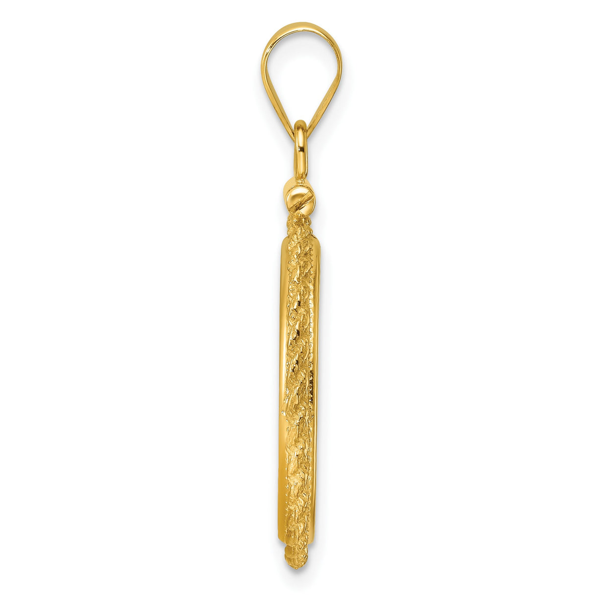 18 mm 14k Yellow Gold coin bezel pendant for US $2.50 Classic Head Quarter Eagle — alternate view