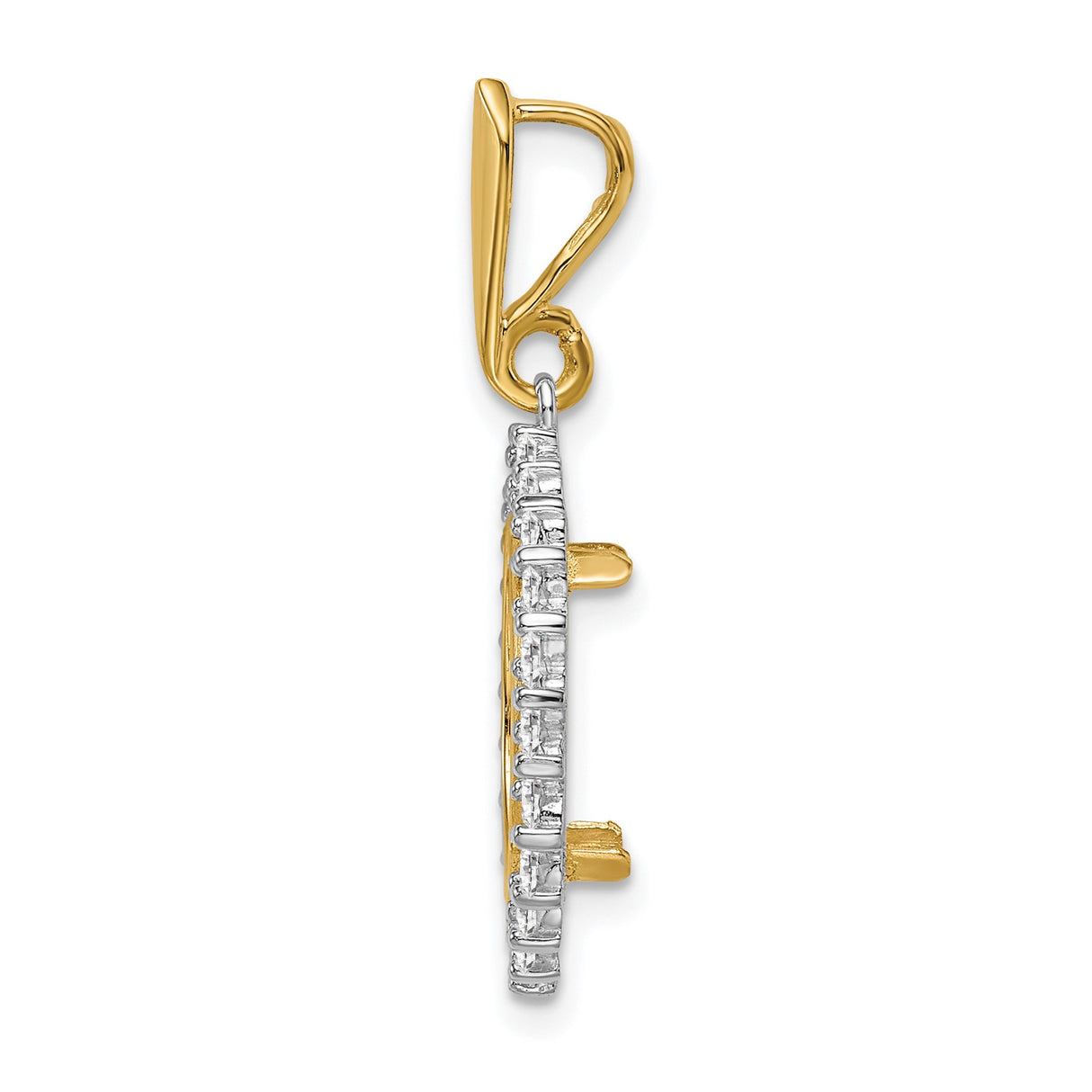13 mm 14k Multi-Tone Gold coin bezel pendant for US $1 Indian Princess Type 1 — alternate view