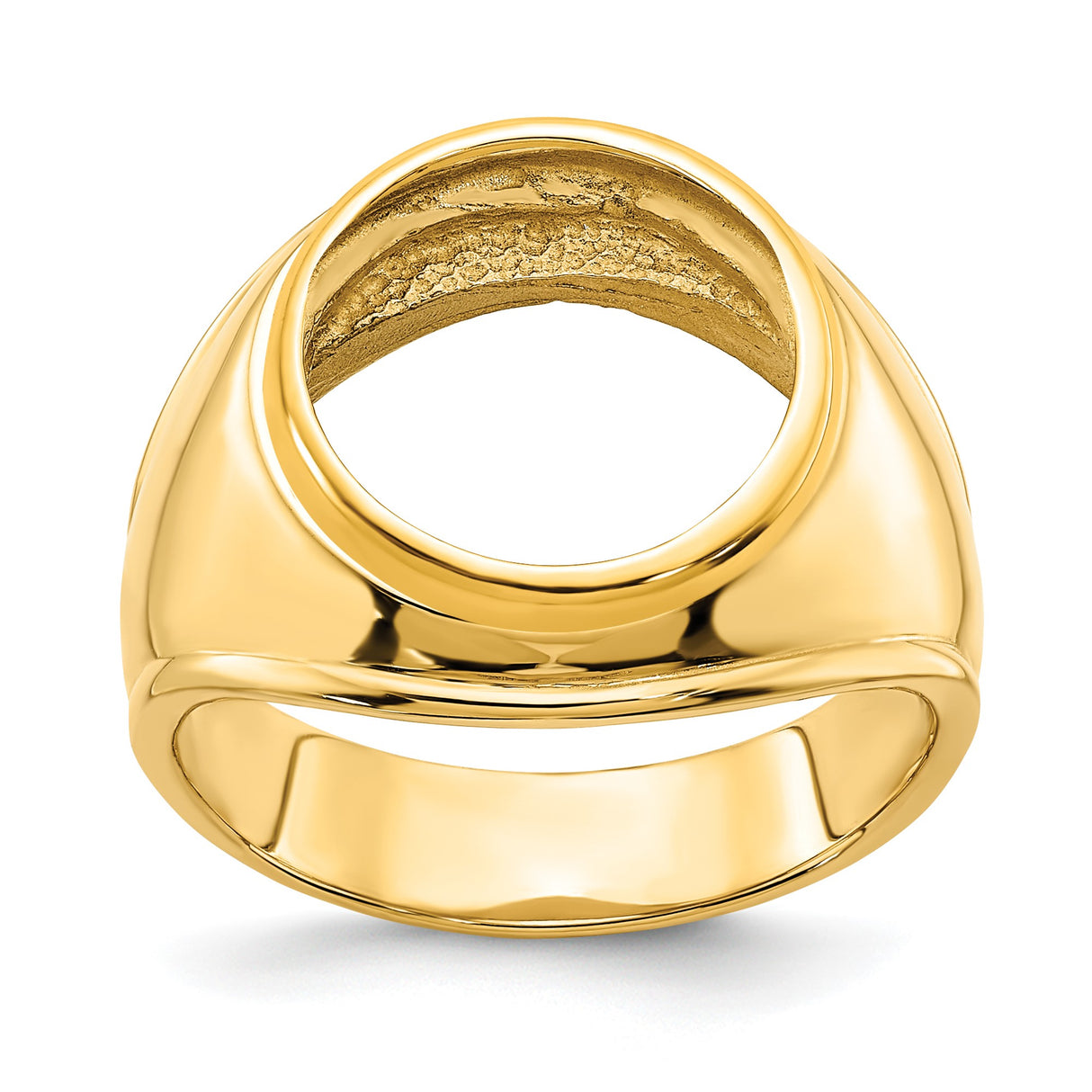 13 mm 14k Yellow Gold coin bezel ring for US $1 Indian Princess Type 1 — additional image
